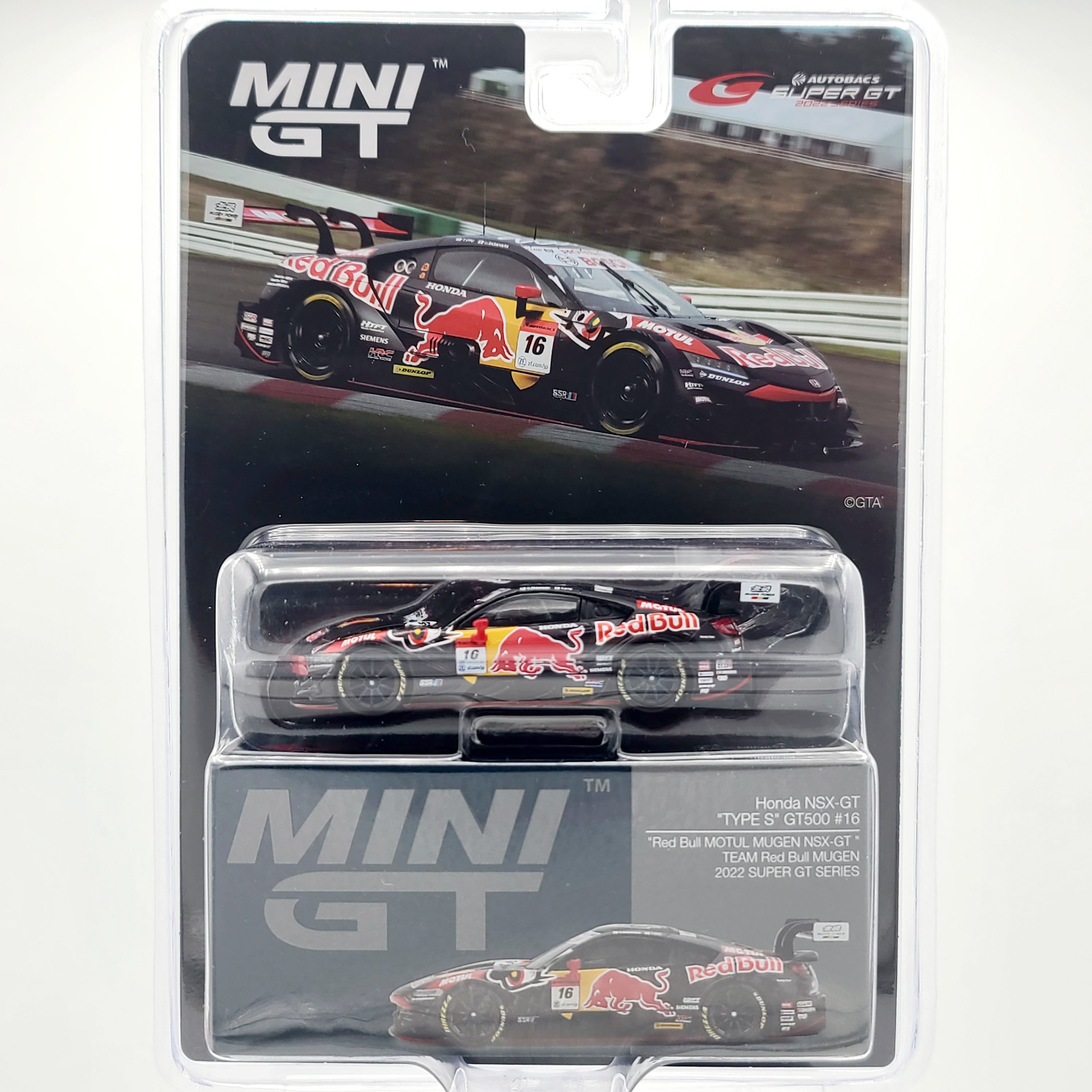 Mini GT Honda NSX-GT Type S GT500 #16 - 1:64, Team Red Bull MUGEN, Super GT Series (2025 Japan Exclusive)